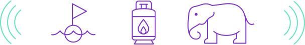 Lacuna ultra-low cost tracking and sensor detection service